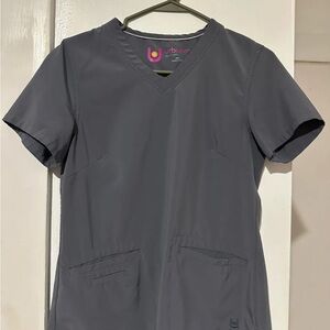 Urbane Women's Charcoal V-Neck Short Sleeve Top